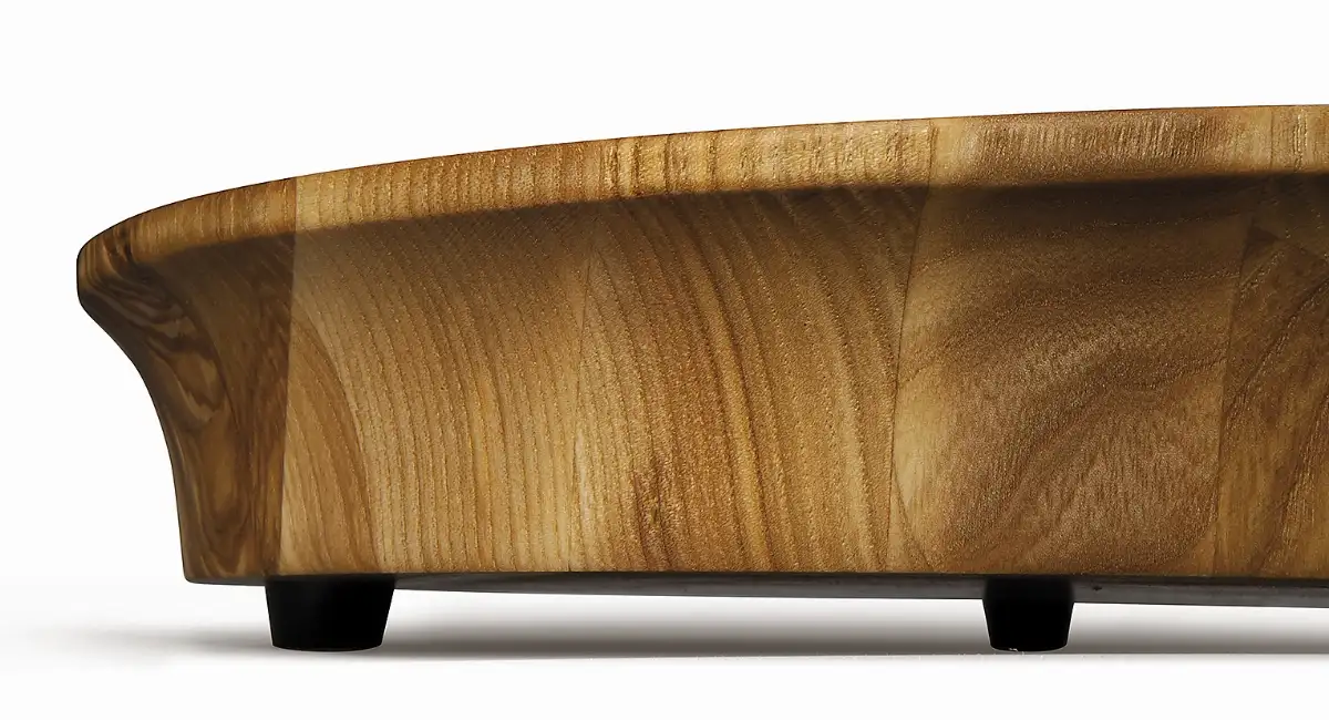 Billot rond en Frêne-Olivier diamètre 38.5 x 6 cm (épaisseur bois 5 cm)