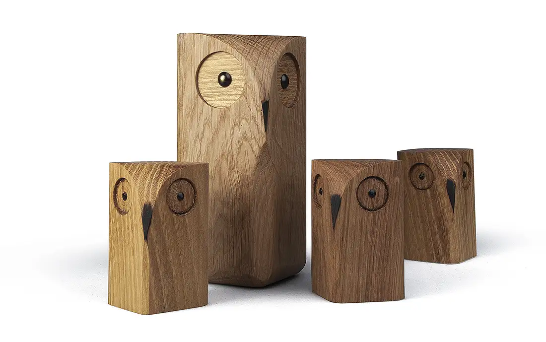 1 grande chouette + 3 petites chouettes