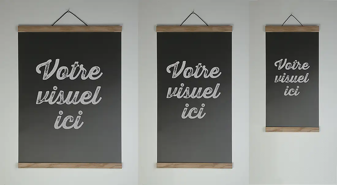 Porte-affiche en chêne 32 x 2 cm