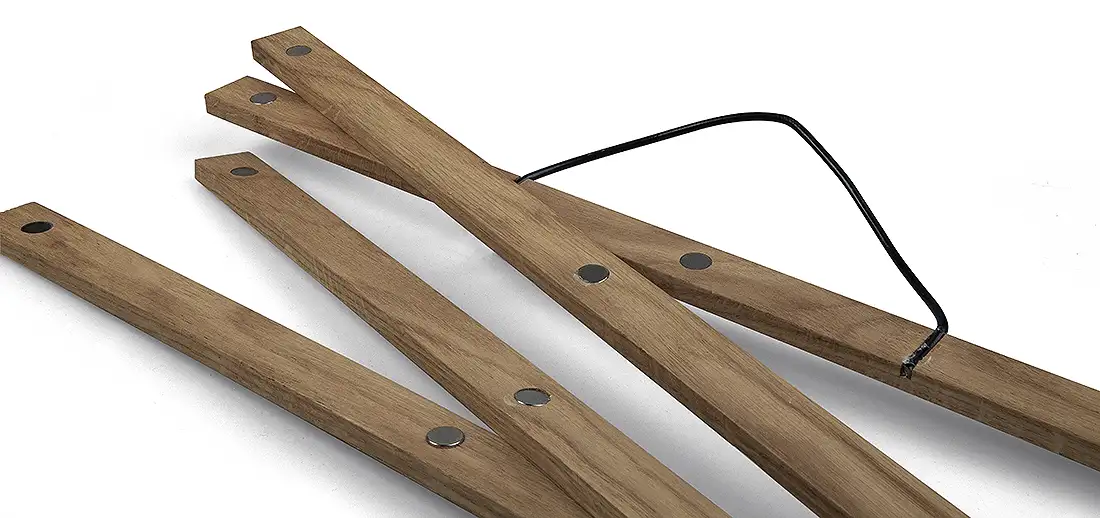 Porte-affiche en chêne 22 x 2 cm