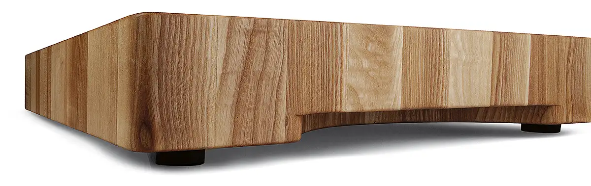 Billot de boucher bois debout en Frêne gris 45 x 45 x 8 cm (épaisseur bois 7 cm)