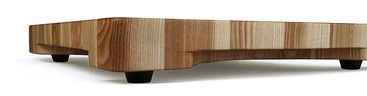 Planche à découper en Frêne gris 40 x 40 x 6 cm (épaisseur bois 4.5 cm)