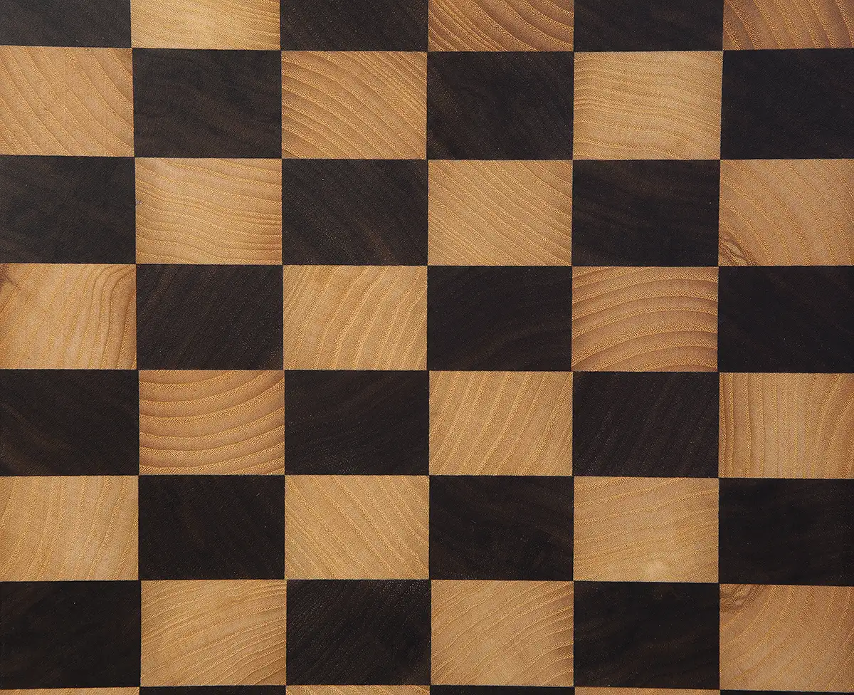 Planche à découper en Hêtre et Noyer américain 30 x 23 x 4.5 cm (épaisseur bois 4 cm)