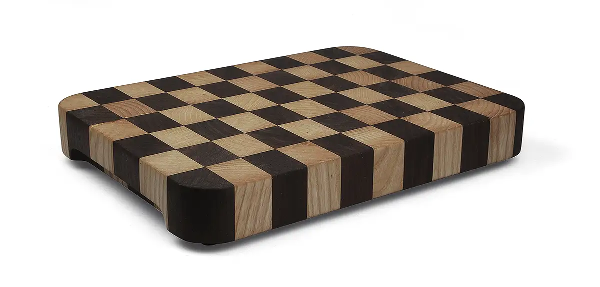 Planche à découper en Hêtre et Noyer américain 30 x 23 x 4.5 cm (épaisseur bois 4 cm)