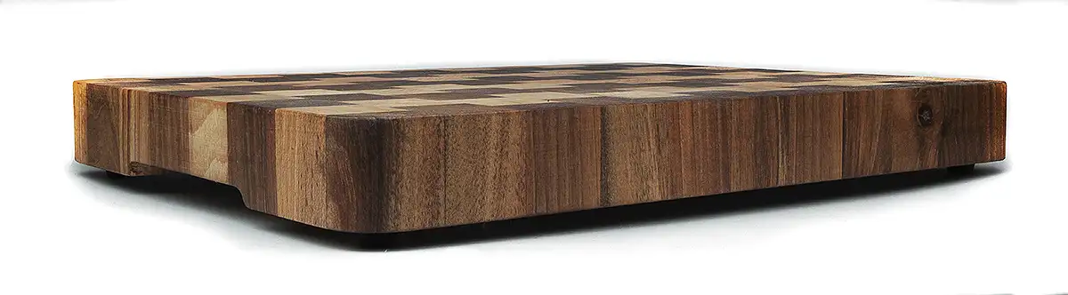 Planche à découper damier Hêtre et Noyer  38 x 30 x 4.5 cm (épaisseur bois 4 cm)